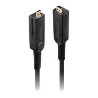 Lindy 10m Fibre Optic Hybrid Micro-HDMI to Micro-HDMI 18G Cable with HDMI & DVI Connectors Lindy 10m Fibre Optic Hybrid Micro-HDMI to Micro-HDMI 18G Cable with HDMI & DVI Connectors