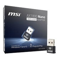 MSI BE6500 Wi-Fi 6 Nano Dual Band USB 2.0 Adapter MSI BE6500 Wi-Fi 6 Nano Dual Band USB 2.0 Adapter
