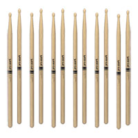 6 x  Pairs - ProMark Classic Forward 2B Hickory Drumstick, Oval Wood Tip