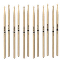 6 x Pairs ProMark Classic Forward 5B Hickory Drumstick, Oval Wood Tip