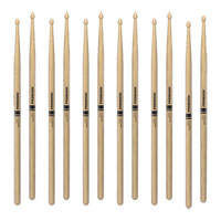 6 x Pairs ProMark Rebound 5A Hickory Drumstick, Acorn Wood Tip