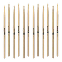 6 x  Pairs - ProMark Classic Forward 7A Hickory Drumstick, Oval Wood Tip