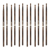 6 x Pairs - ProMark Classic Forward 747 FireGrain Hickory Drumstick, Oval Wood Tip
