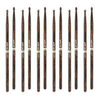 6 x Pairs - ProMark Classic Forward 5B FireGrain Hickory Drumstick, Oval Wood Tip