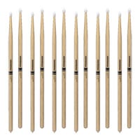 6 x Pairs ProMark Rebound 5A Hickory Drumstick, Oval Nylon Tip
