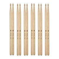 6 x Pairs - Meinl Heavy 5B American Hickory Drumsticks SB109