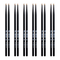 6 x Pairs Vic Firth - VF-5AB Black Hickory Drumsticks