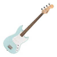 Squier Sonic Bronco Bass, Laurel Fingerboard, White Pickguard, Daphne Blue