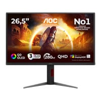 AOC AGON Q27G4ZD 27" 2K 280Hz G-Sync Compatible DisplayHDR True Black 400 QD-OLED Gaming Monitor