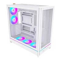 Refurbished Montech HS01 PRO White Reversible Mid Tower PC Case inc 5x ARGB Fans