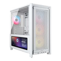CORSAIR FRAME 4000D LCD RS ARGB White Tempered Glass Mid Tower ATX PC Case with 14.5" XENEON EDGE CORSAIR FRAME 4000D LCD RS ARGB White Tempered Glass Mid Tower ATX PC Case with 14.5" XENEON EDGE