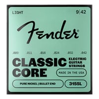 Fender Classic Core Bullets™ 3155L Guitar Strings, Pure Nickel, Bullet End, Gauges .009-.042 Fender Classic Core Bullets™ 3155L Guitar Strings, Pure Nickel, Bullet End, Gauges .009-.042