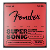 Fender SuperSonic™ Bullets® 3250R Guitar Strings, Nickel-Plated Steel, Bullet End, Gauges .010-.046 Fender SuperSonic™ Bullets® 3250R Guitar Strings, Nickel-Plated Steel, Bullet End, Gauges .010-.046