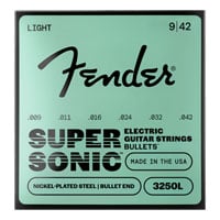Fender SuperSonic™ Bullets® 3250L Guitar Strings, Nickel-Plated Steel, Bullet End, Gauges .009-.042 Fender SuperSonic™ Bullets® 3250L Guitar Strings, Nickel-Plated Steel, Bullet End, Gauges .009-.042