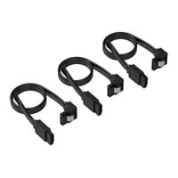 Sabrent Triple Pack 50cm SATA III 6Gbps Right Angle Cable with Locking Latch