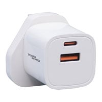 30W Tower TP6102 Wall Charger, Quick Charge, PPS, 30W PD Simultaneous Charging, 1C1A