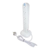 Tower 2 Metre 10 Socket Mains Extension Lead with Standing Mount Tower 2 Metre 10 Socket Mains Extension Lead with Standing Mount