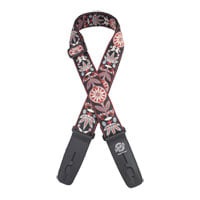 Lock-It Black Floral Guitar Strap Lock-It Black Floral Guitar Strap