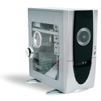Aopen Impression Black/Silver Midi-Tower Case with Side Window + 400W Active PSU