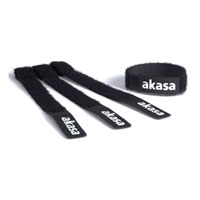 5pcs Akasa Cable Tidy Kit 2 Black Re-Usable Cable Ties