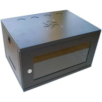 Xclio 6U 19" Rackmount Cabinet 450mm Deep - Black Lockable