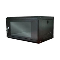 Xclio 6U 19" Rackmount Cabinet 450mm Deep - Black Lockable