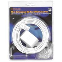 Scan 32001HS15 15m NTE5 Line box Telephone Extension Kit (15m cable, socket, cable clips + tool)