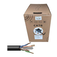 Xclio CAT6 Outdoor/Indoor Ethernet Cable 305m (1000ft) Solid Core CCA Black