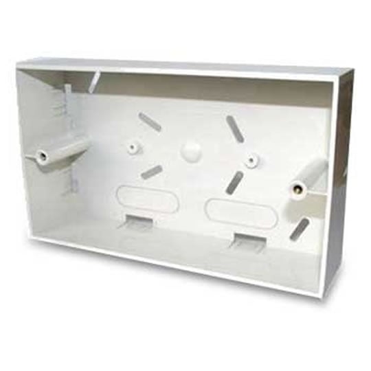 Scan double Gang White Plastic Flush Back Box Unit For RJ45 Face Plates UT-732 For Use With LN 27412