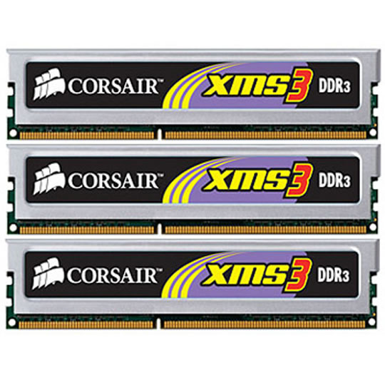 Corsair Memory XMS3 Classic 6GB DDR3 1600 Mhz CAS 7 Triple Channel Desktop : image 1
