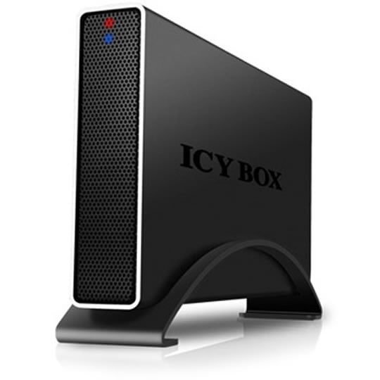 Icy Box IB-318StUS2-B 3.5" SATA External Black Aluminium enclosure with USB 2.0 & eSATA Hosinterface : image 1