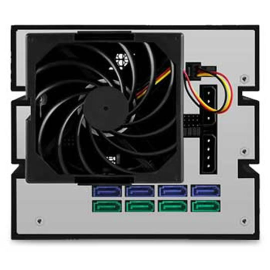 Icy Box IB-554SSK for 4x3.5" SATA/SAS HDD backplane into 3x5.25" bays : image 2