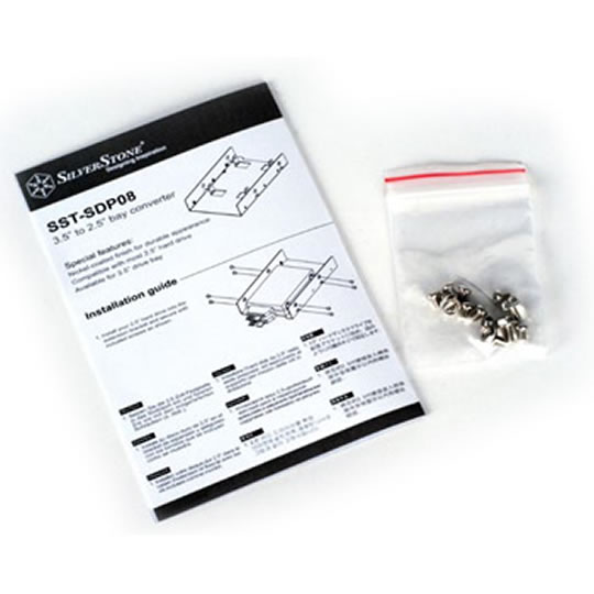Silverstone 3.5" to 2x 2.5" Bay Converter - Silver : image 2