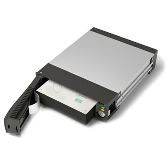 ICY DOCK MB877SK-B Tray-less Aluminum Body 3.5" SATA I & II Mobile Rack Removable Hard Drive Kit : image 2
