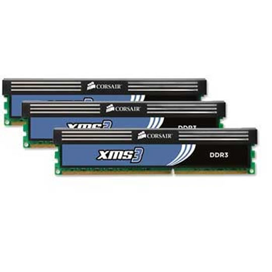 Corsair Memory XMS3 6GB DDR3 1600 Mhz CAS 9 Dual Channel Desktop : image 1