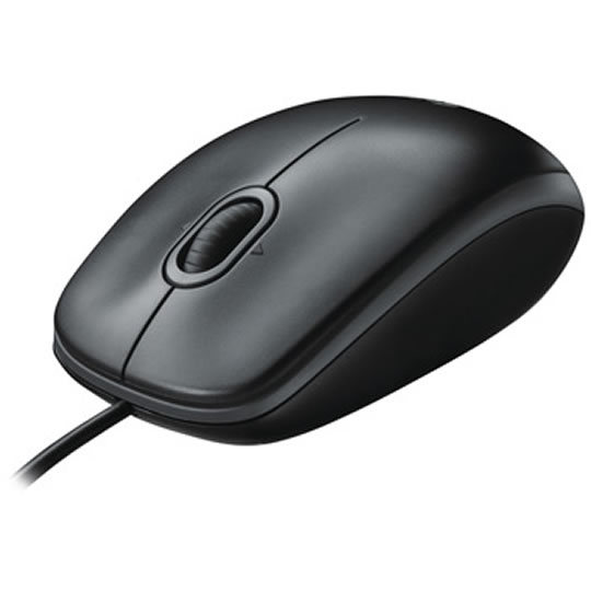 Logitech B110 Optical 3 Button USB Mouse Black with Scroll Wheel : image 1