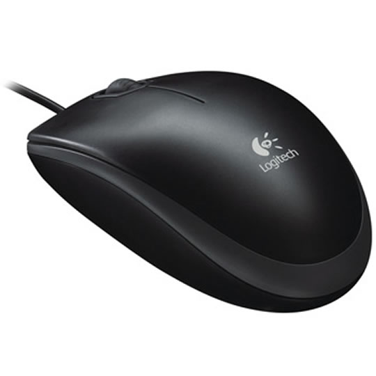 Logitech B110 Optical 3 Button USB Mouse Black with Scroll Wheel : image 2
