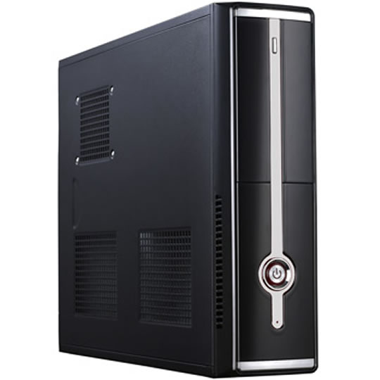 CiT S002 Black Slim micro-ATX Desktop/Tower Case with 450W PSU : image 1