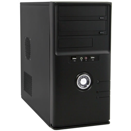 CiT 1107 Black MicroATX Mini Tower Case with 450W Power Supply Fitted : image 1
