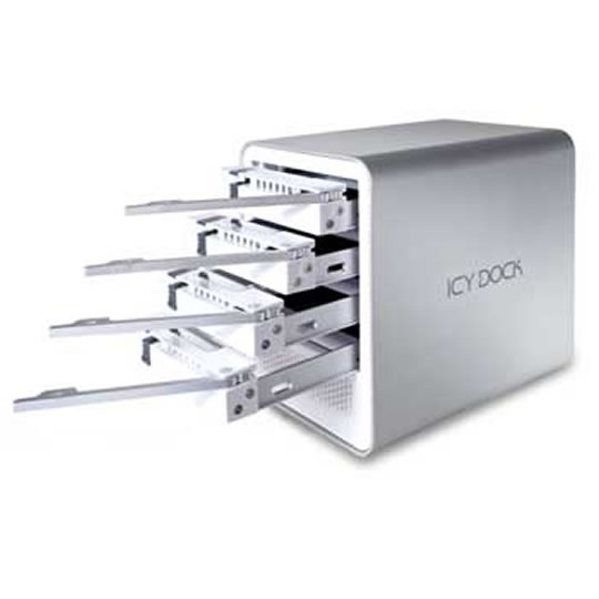 Icy Dock MB561US-4S-1 4xBay 3.5" SATA to eSATA (Port Multiplier) USB Aluminum HDD Enclo. for Mac/PC : image 3