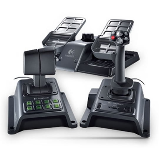 Logitech Flight System G940, Force Feedback Joystick+Dual Throttle+Pedals : image 1