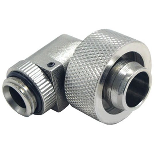 Scan 62148 1/4" BSPP - 1/2" ID - 3/4" OD 90 Degree Rotary Compression : image 1