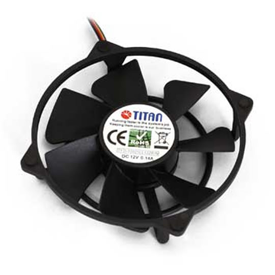 100mm Titan TFD-10025LL12ZP/N PWM Fan for low profile CPU Cooler TTC-NK95H/S : image 1