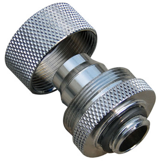 Bitspower BP-CPF-CC5 G1/4" Silver Shining Compression Fitting CC5- For ID 1/2" OD3/4" Tube : image 2