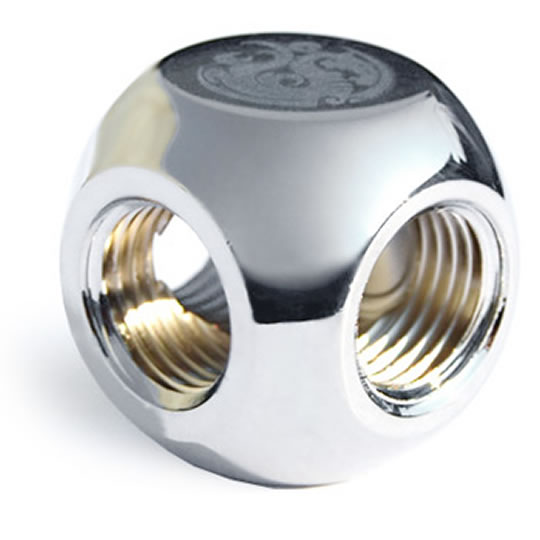 Bitspower BP-TMB Silver Shining T-Block : image 1