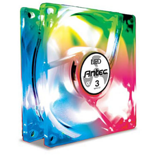 Antec TriCool Trilight LED Fan Manual 3-speed switch 3-pin & 4-pin connector Fan speed 120mm : image 1
