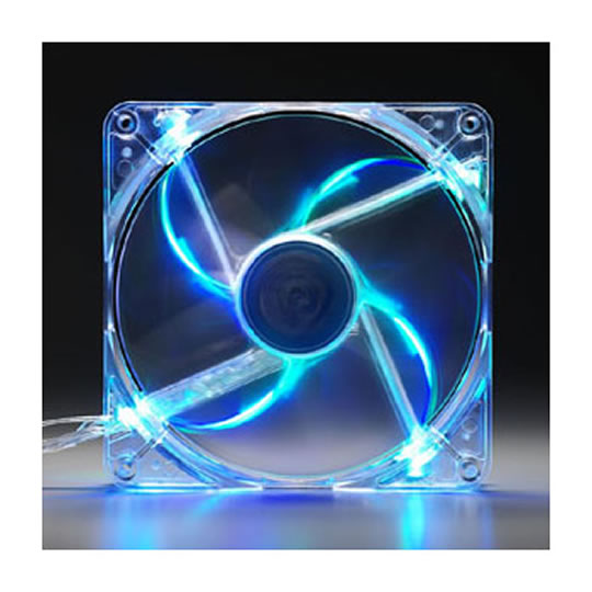 Xclio 256 Colour RGB LED 80mm Quiet Fan, Clear PC Gloss, VR Speed/LED On/Off/Set, 3000rpm : image 1