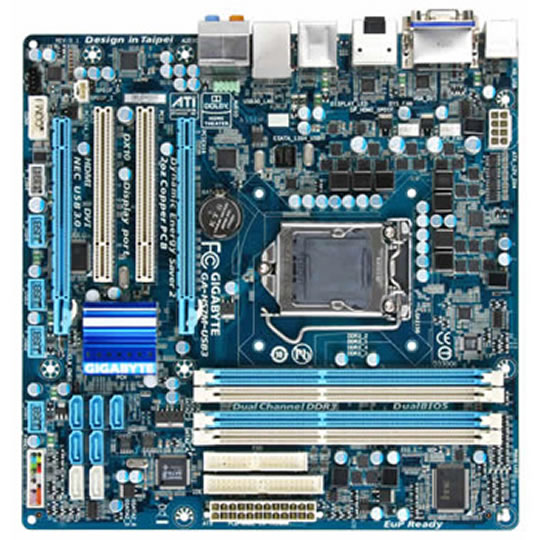 Gigabyte GA-H57M-USB3 Intel H57 Express 1156 Motherboard : image 1