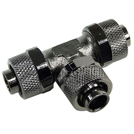 Phobya 62279 13/10mm (10x1,5mm) T tubing connector - black nickel : image 1
