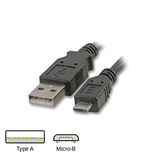 1.8m USB 2.0 Cable - Type A to Micro B : image 1